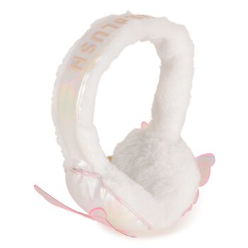 Girls White Faux Fur Ear Muffs