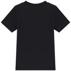 تيشيرت بنات بطبعة باللون الأسود, 1, hi-res