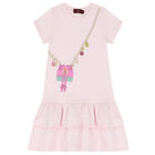 Girls Pink Logo Bag Dress, 2, hi-res