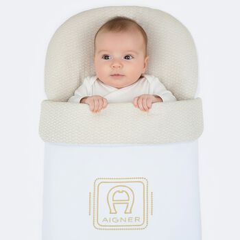 Baby Boys Blue & Gold Logo Nest
