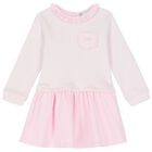 Baby Girls Pink & White Striped Dress Set, 1, hi-res
