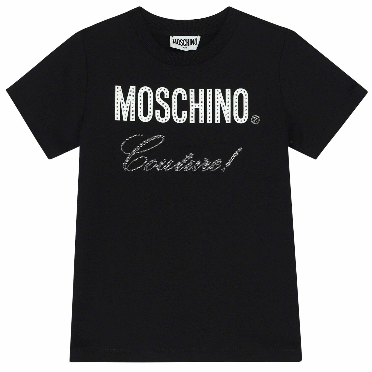 Black Logo Embellished T-Shirt, 1, hi-res