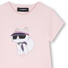Girls Pink Choupette T-Shirt Dress, 2, hi-res