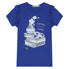 Girls Blue Floral Legging Set, 1, hi-res