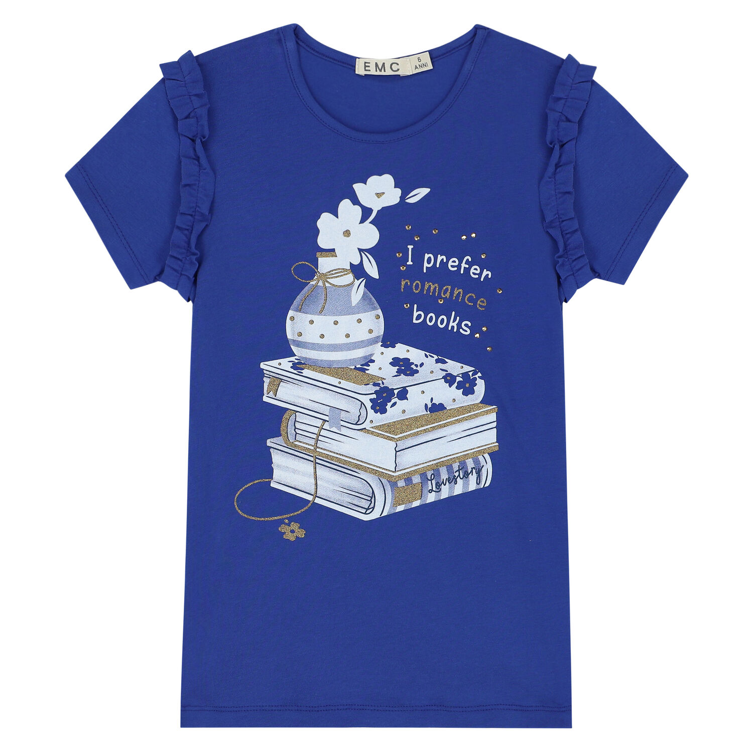 Girls Blue Floral Legging Set, 1, hi-res