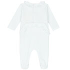Baby Girls White Tiger Logo Babygrow, 1, hi-res