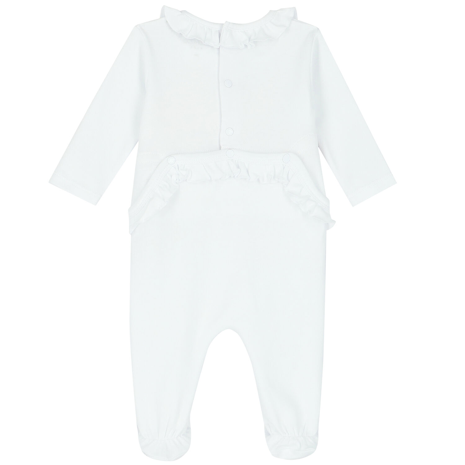 Baby Girls White Tiger Logo Babygrow, 1, hi-res