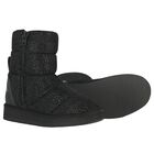 Girls Black Logo Boots, 1, hi-res