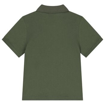 Boys Green Logo Polo Shirt