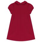 Girls Burgundy Bow Dress, 2, hi-res