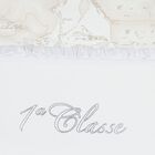 Baby Girls White & Beige Embellished Logo Nest, 1, hi-res