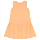 Girls Orange Logo Dress, 1, hi-res