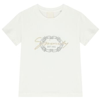 Girls White Logo T-Shirt