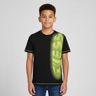 تي شيرت أسود بشعار للأولاد, 2, hi-res