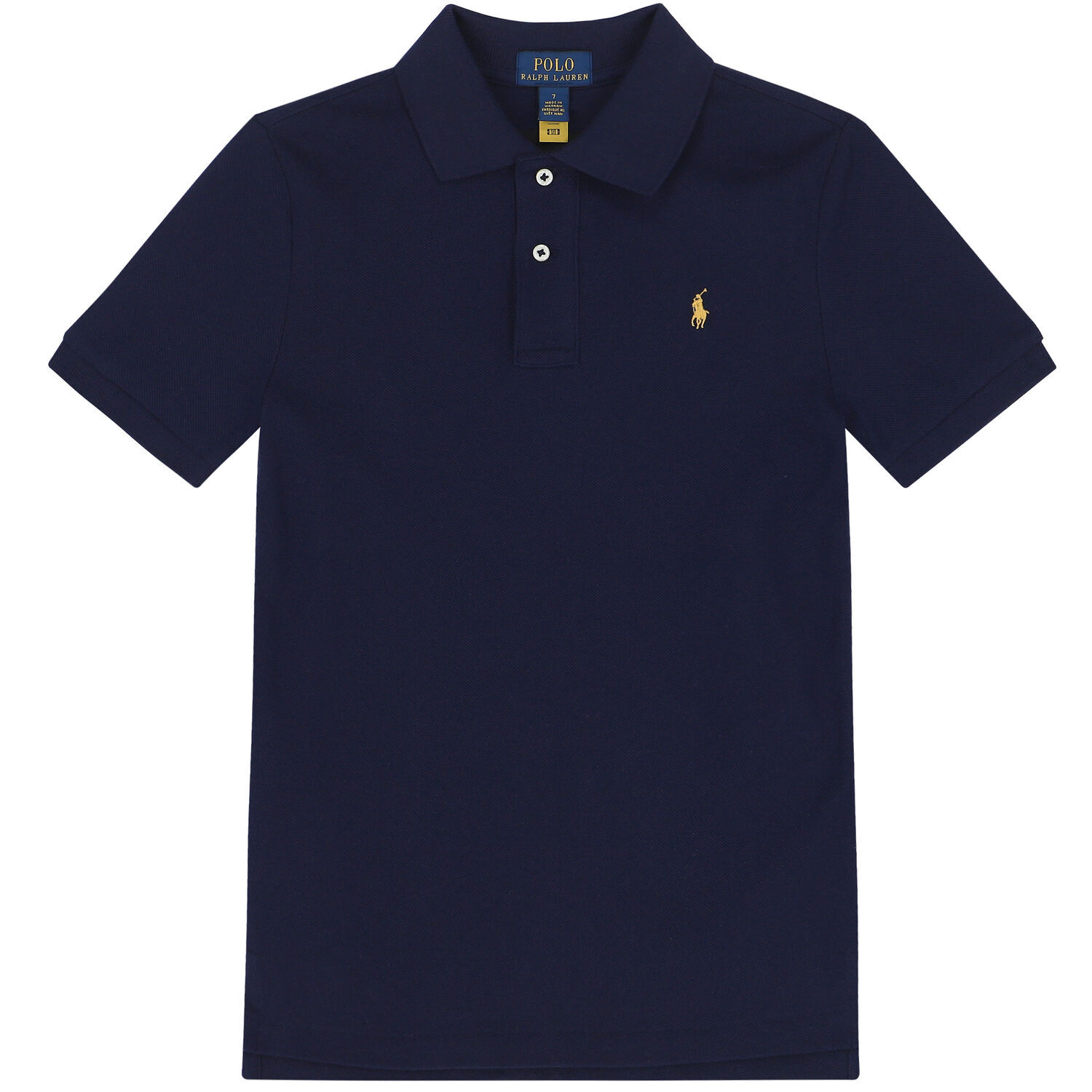 Boys Navy Logo Polo Shirt, 1, hi-res