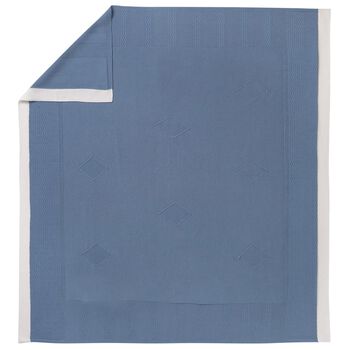 Baby Boys Blue & Ivory Knitted Blanket