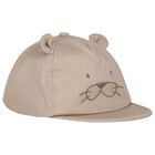 Younger Boys Beige Teddy Bear Cap, 2, hi-res