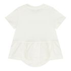 Baby Girls Ivory Logo Dress, 1, hi-res