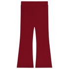 Younger Girls White & Burgundy Logo Leggings Set, 2, hi-res