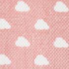Baby Girls Pink Clouds Faux Fur Blanket, 1, hi-res
