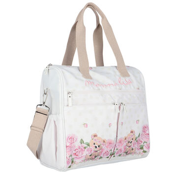 Baby Girls White Teddy Bear Changing Bag