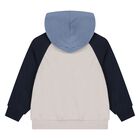 بدلة رياضية من 3 قطع للأولاد الصغار باللونين البيج والأزرق, 2, hi-res