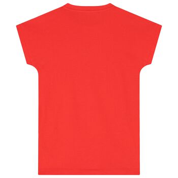 Girls Red Logo Dress