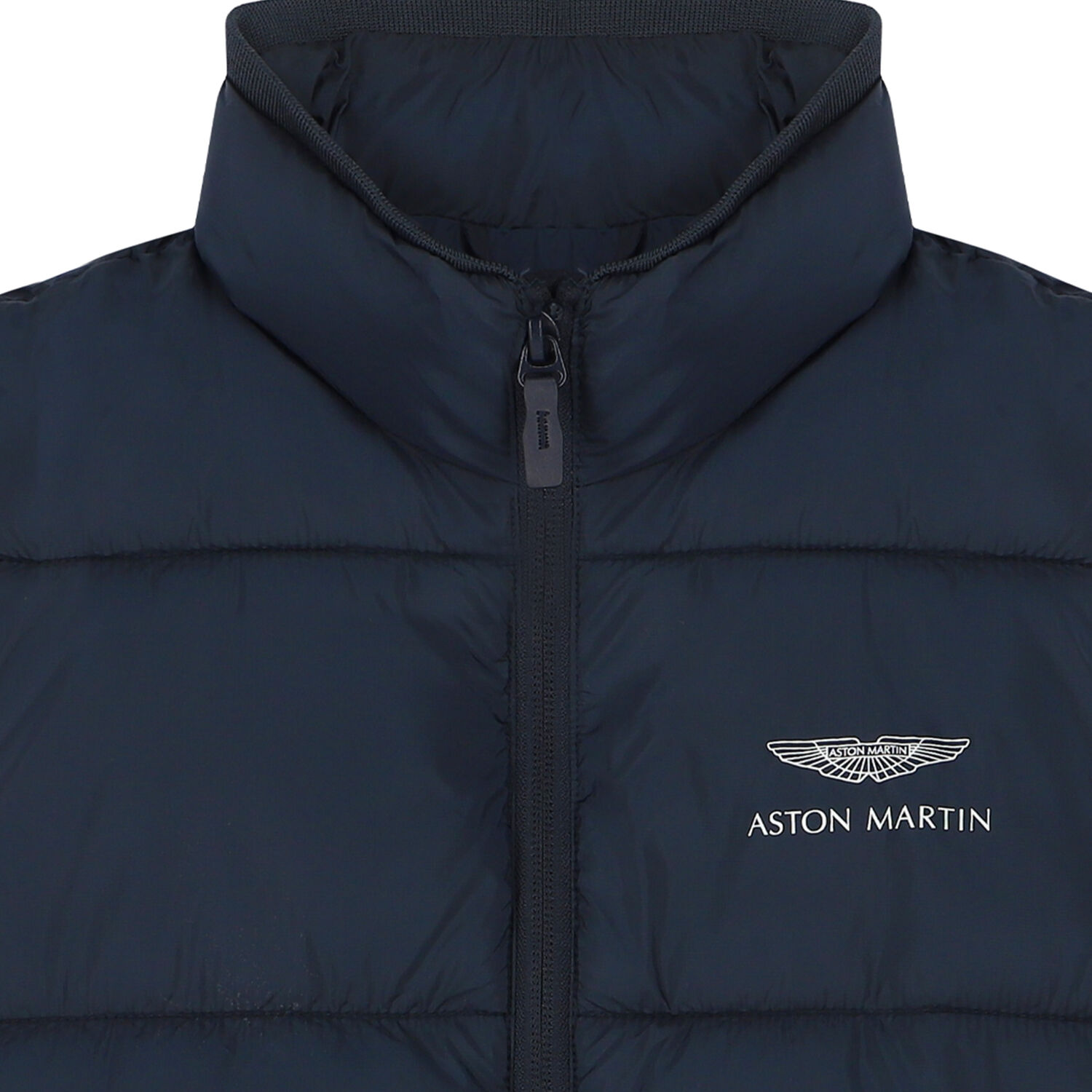 Boys Navy Logo Gilet, 1, hi-res