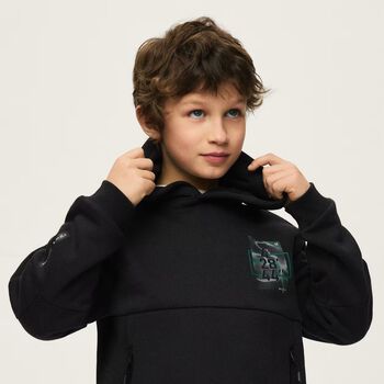 Boys Grey Hooded Top