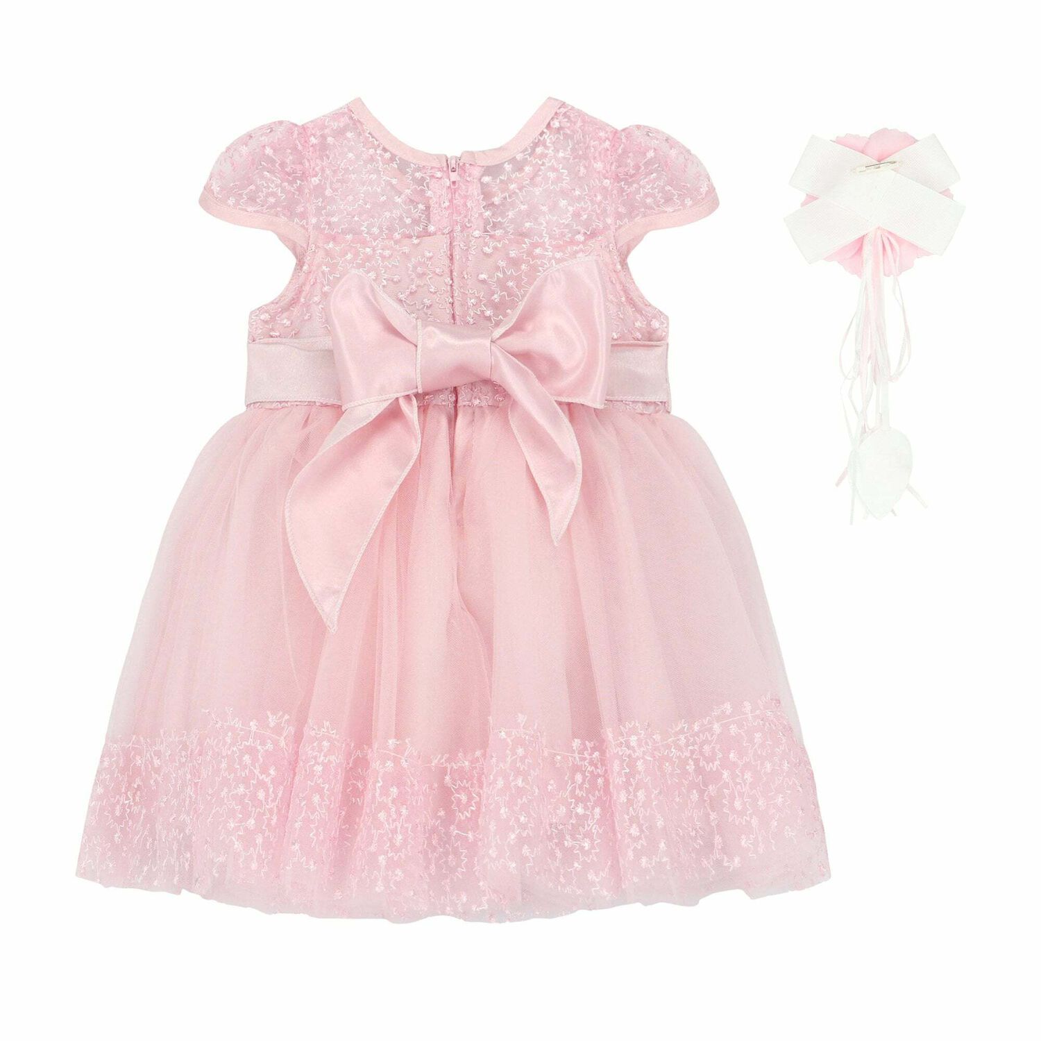Baby Girls Pink Tulle Dress Set, 1, hi-res image number null