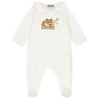 Baby Girls Ivory Teddy Bear Logo Babygrow Gift Set, 1, hi-res