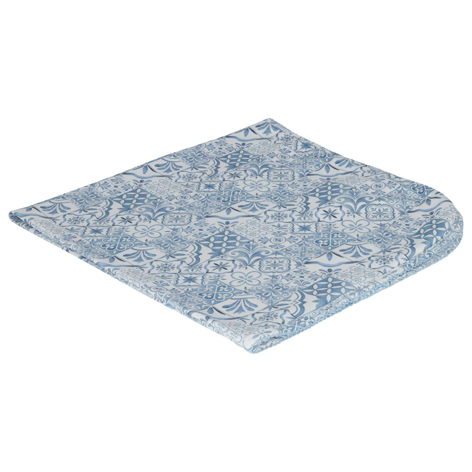 Baby Boys Blue & White Blanket, 1, hi-res