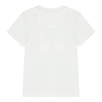 تيشيرت اولاد بالشعار باللون الابيض