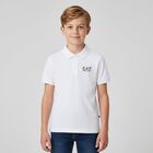 Boys White Logo Polo Shirt, 2, hi-res