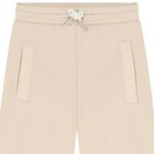 Girls Beige Logo Trousers, 2, hi-res