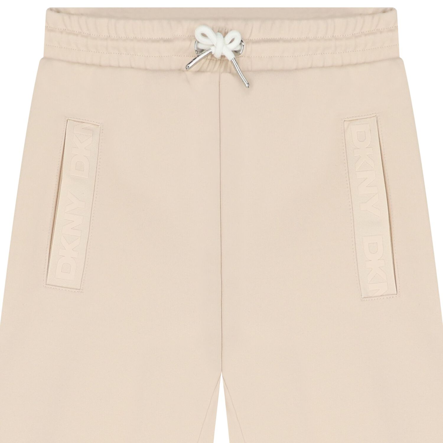 Girls Beige Logo Trousers, 2, hi-res