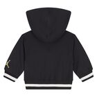 طقم بدلة رياضية للأولاد بشعار جوردان باللونين الأبيض والأسود (3 قطع), 1, hi-res