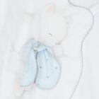 Baby Boys White & Blue Kitten Babygrow, 1, hi-res