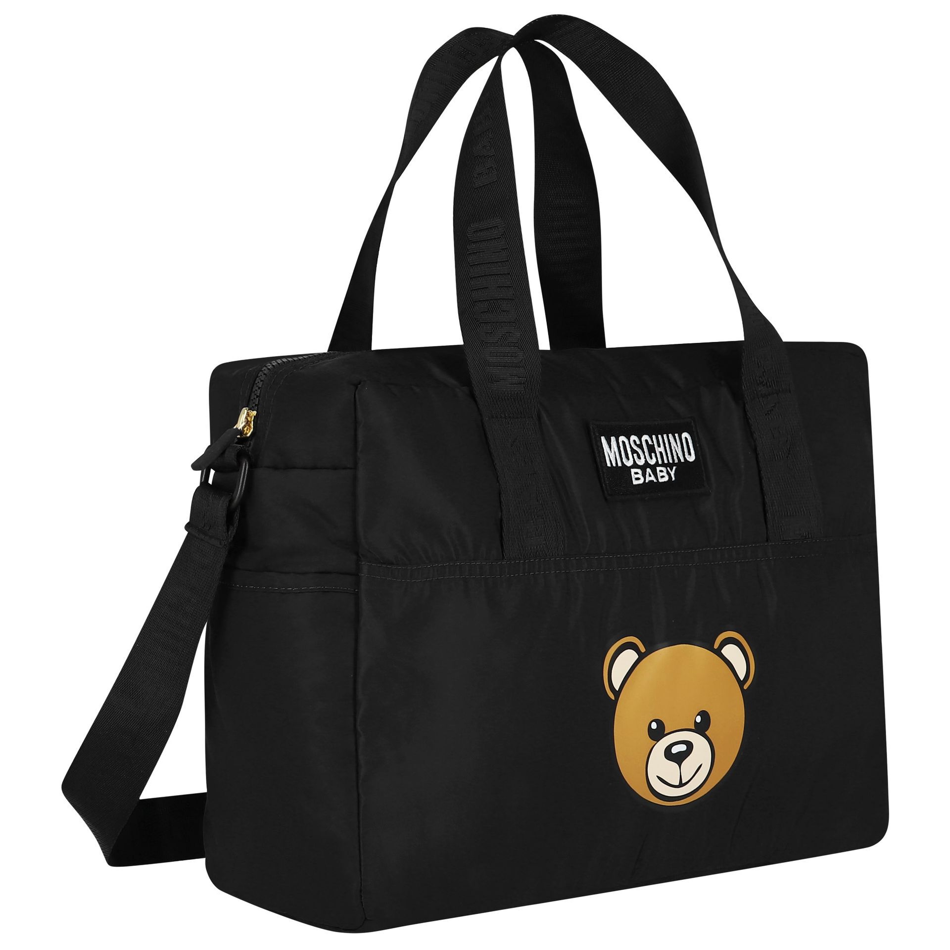 Moschino Black Teddy Bear Logo Baby Changing Bag Junior Couture UAE