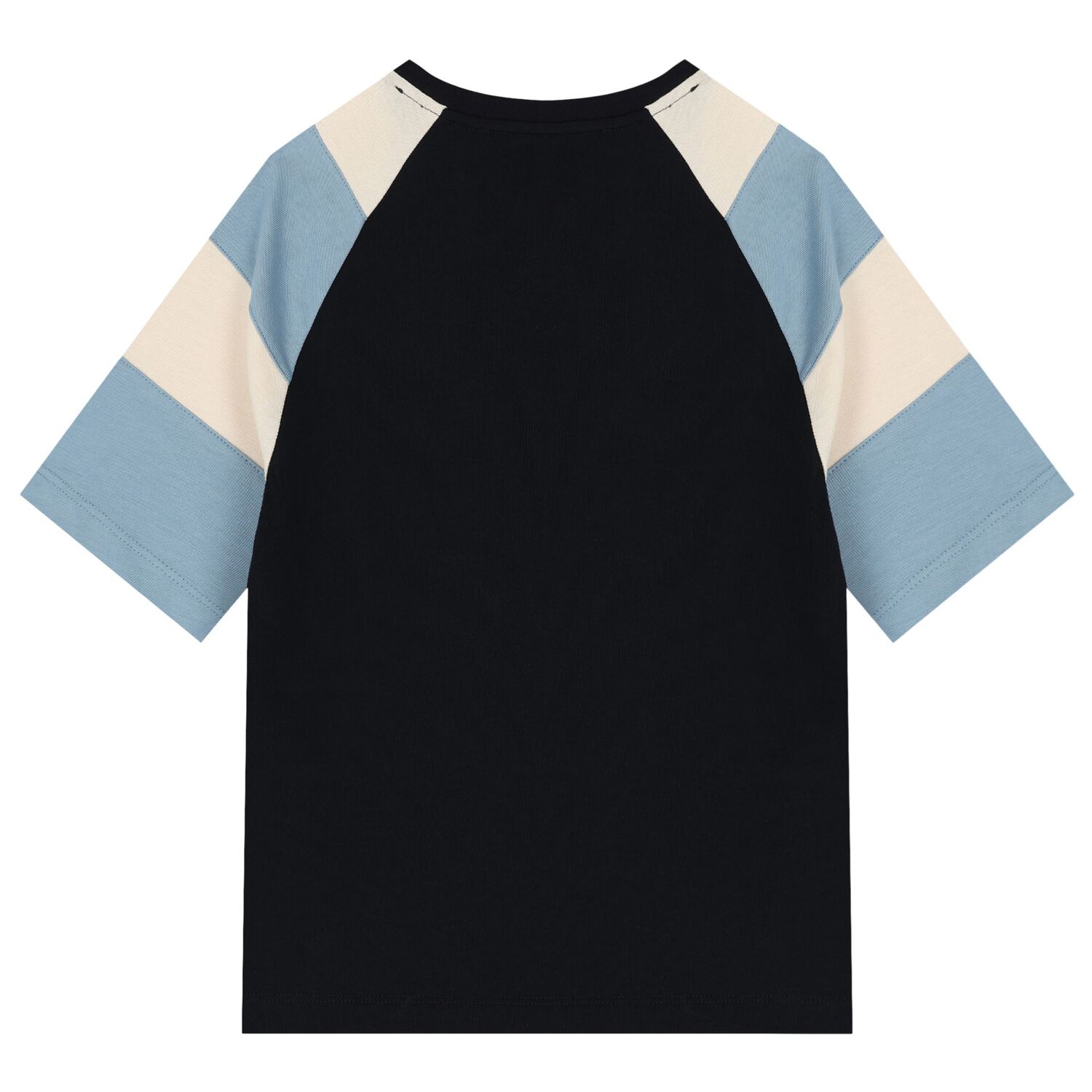 تي شيرت بشعار باللون الأزرق الداكن للأولاد, 1, hi-res