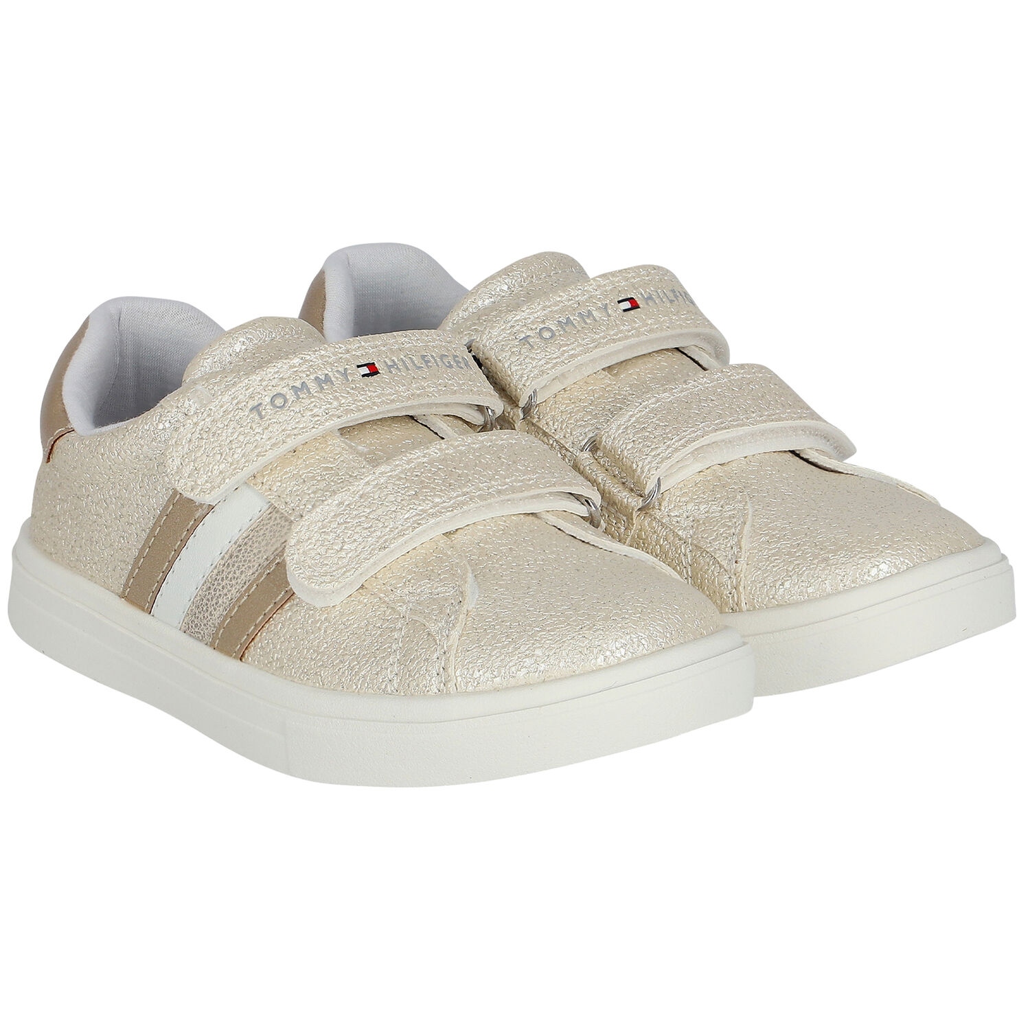 Girls Gold Glitter Logo Trainers, 1, hi-res image number null