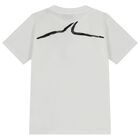 Boys White Logo T-Shirt, 1, hi-res