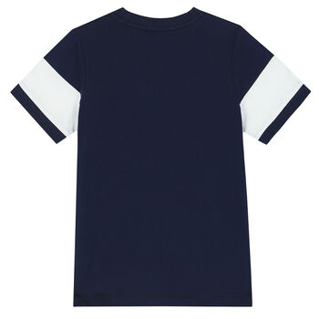 Boys Navy & White Logo T-Shirt
