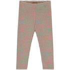 طقم ليغينز بنات باللون الاحمر والبيج, 1, hi-res