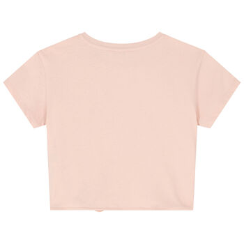 Girls Pink Ribbon Logo T-Shirt