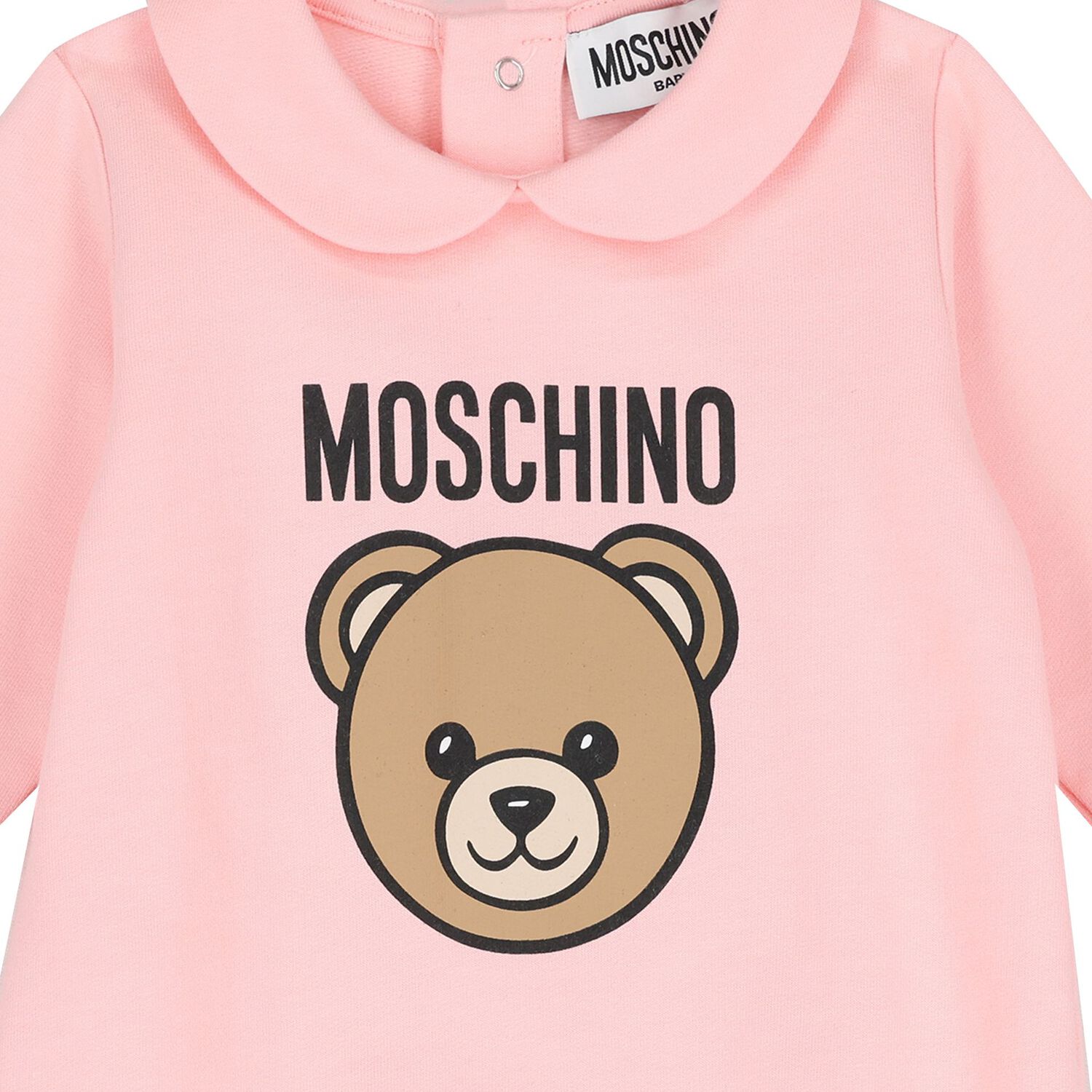 Baby Girls Pink Teddy Bear Logo Babygrow, 2, hi-res image number null