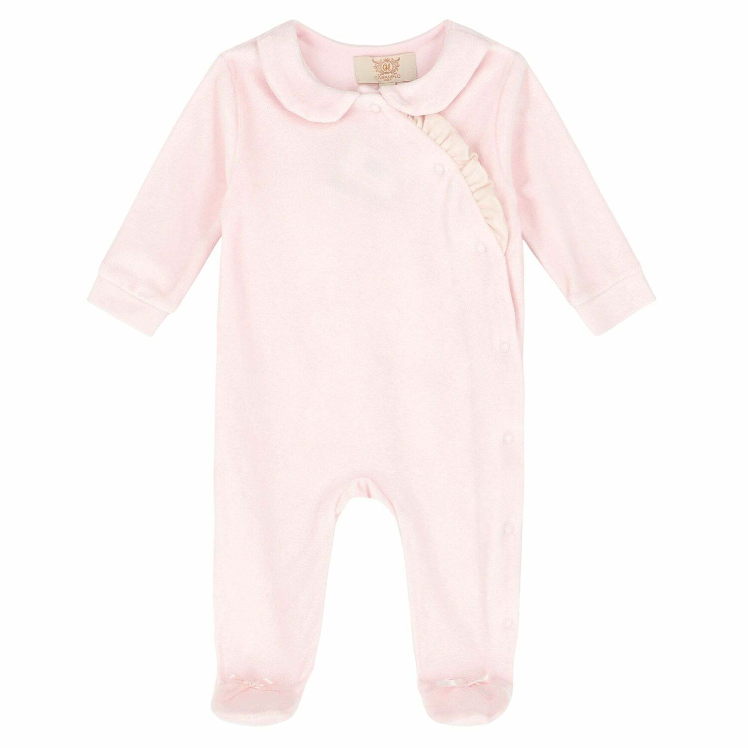 Baby Girls Pink Velour , 2, hi-res