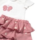 Baby Girls Pink Butterfly Skirt Set, 1, hi-res