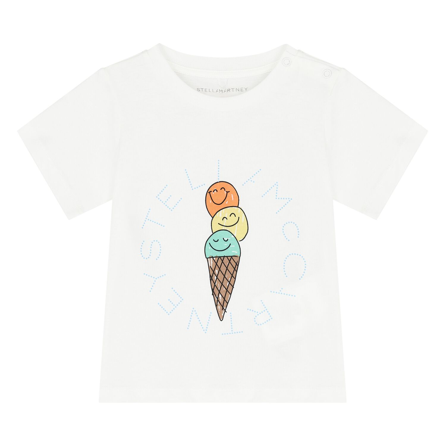 تي شيرت بطبعة آيس كريم  باللون العاجي اللون للأولاد  , 1, hi-res