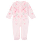 Baby Girls Pink Printed Babygrow , 1, hi-res